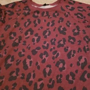 Torrid leopard print pullover sweatshirt